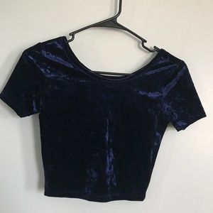 Velvet Crop Top